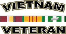 Vietnam Veteran W/ Ribbon Decal / Outside